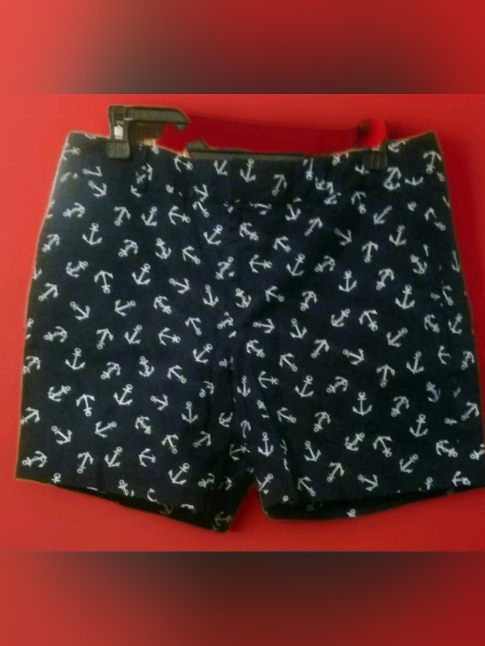 Banana Republic Women's NAVEY BLUE  Anchor Print Nautical  Shorts Size 8